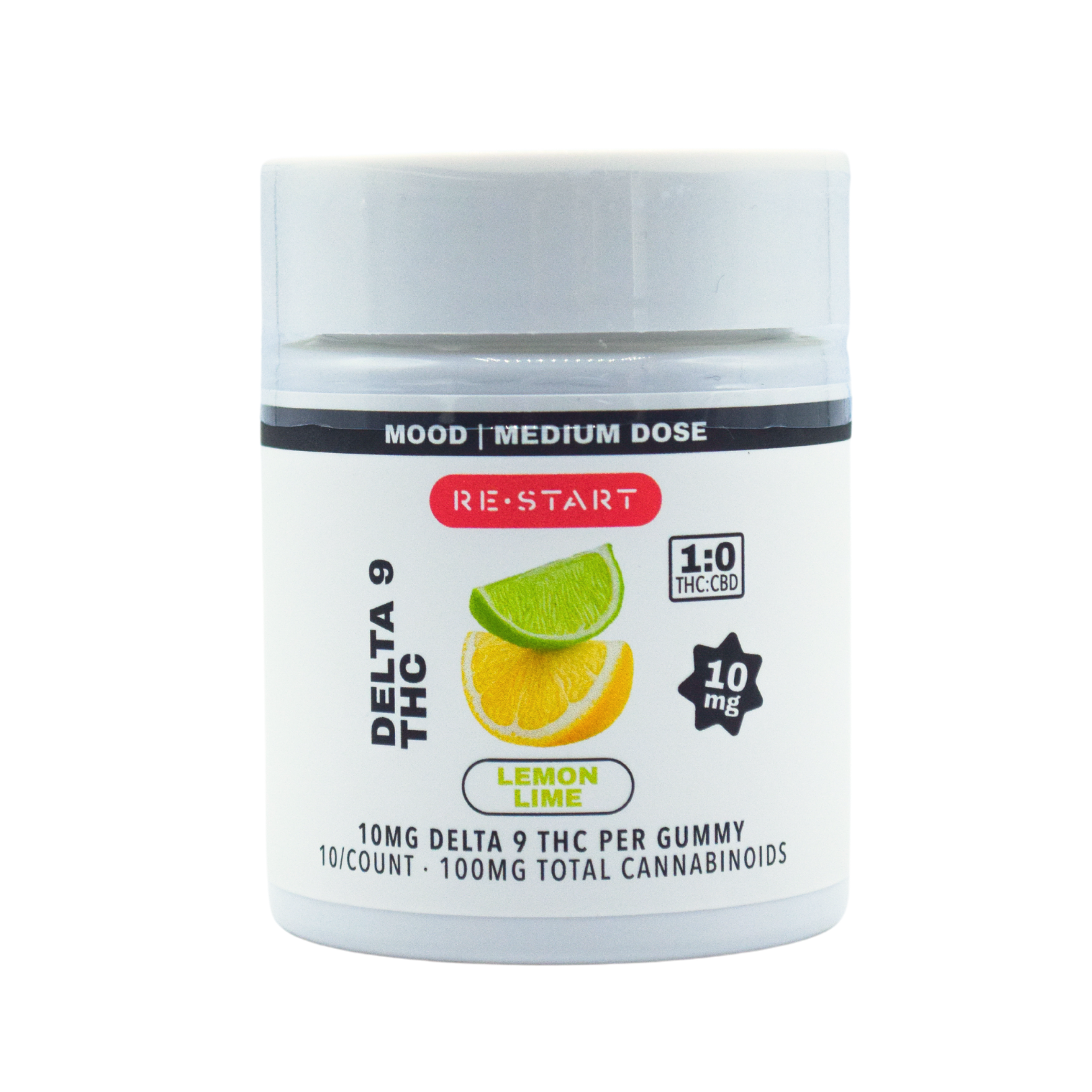 Delta 9 THC 10MG Gummies Lemon Lime / 10-ct